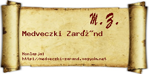 Medveczki Zaránd névjegykártya